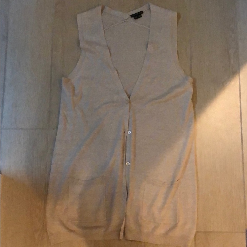 Theory vest/sleeveless cardigan